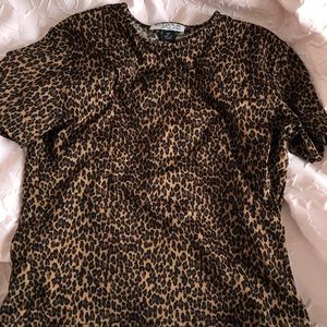 Leopard Print Babydoll Tee